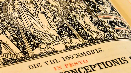 Decorative religious manuscript illustration